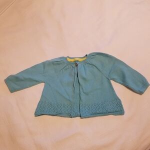 Baby Boden girls 3-6 months sweater light blue
